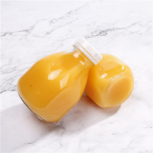 480ml 16oz Square Glass Bottle With Tamper Proof Plastic Cap Beverage Juice Packaging